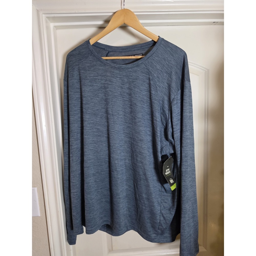 REI CO-OP Women 3XL Grey Long Sleeve Athletic Shirt Sweat-wicking Loungewear NWT